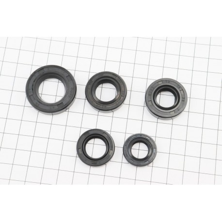 Сальники к-кт 5шт (12x22x5/ 14x28x7/ 15x25x5/ 16x28x7/ 20x34x7) двигуна, CB-200cc TMMP
