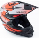 Шолом кросовий (стандарт DOT) GLX-803 L (59-60см), чорно-червоний мат GALAXY
