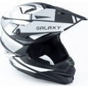 Шлем кроссовый (стандарт DOT) GLX-803 L (59-60см), чёрно-белый мат GALAXY