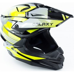 Шолом кросовий (стандарт DOT) GLX-803 M (57-58см), чорно-салатовий GALAXY