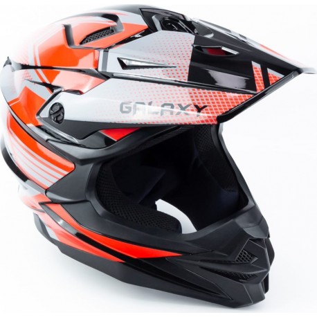 Шолом кросовий (стандарт DOT) GLX-803 M (57-58см), чорно-червоний GALAXY