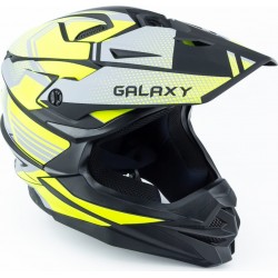 Шлем кроссовый (стандарт DOT) GLX-803 S (55-56см), чёрно-салатовый мат GALAXY