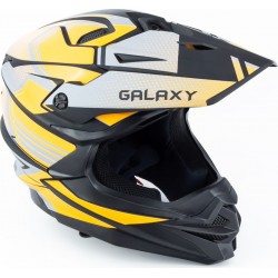 Шолом кросовий (стандарт DOT) GLX-803 S (55-56см), чорно-помаранчевий мат GALAXY