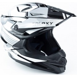 Шлем кроссовый (стандарт DOT) GLX-803 S (55-56см), чёрно-белый GALAXY