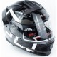 Шолом модуляр з відкидним підборіддям (стандарт DOT), висувні окуляри GLX-912 M (57-58см), чорно-білий GALAXY