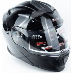 Шлем модуляр с откидным подбородком (стандарт DOT), выдвижные очки GLX-912 M (57-58см), чёрный GALAXY
