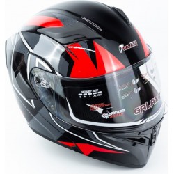 Шлем модуляр с откидным подбородком, выдвижные очки GLX-902 M (57-58см), чёрно-красный GALAXY