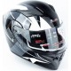 Шлем модуляр с откидным подбородком, выдвижные очки GLX-902 M (57-58см), чёрно-белый GALAXY