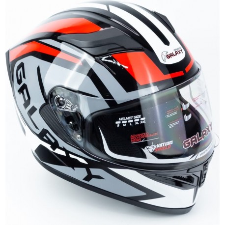 Шолом інтеграл, висувні окуляри GLX-316 L (59-60см), чорно-червоний GALAXY