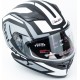Шлем интеграл, выдвижные очки GLX-316 L (59-60см), чёрно-белый мат GALAXY
