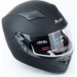 Шлем интеграл, выдвижные очки GLX-316 L (59-60см), чёрный мат GALAXY