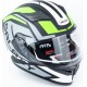 Шлем интеграл, выдвижные очки GLX-316 M (57-58см), чёрно-салатовый мат GALAXY