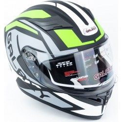 Шолом інтеграл, висувні окуляри GLX-316 M (57-58см), чорно-салатовий мат GALAXY