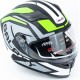 Шлем интеграл, выдвижные очки GLX-316 S (55-56см), чёрно-салатовый мат GALAXY