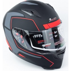 Шолом інтеграл GLX-313 L (59-60см), чорно-червоний мат GALAXY