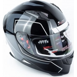 Шлем интеграл GLX-313 L (59-60см), чёрно-белый GALAXY