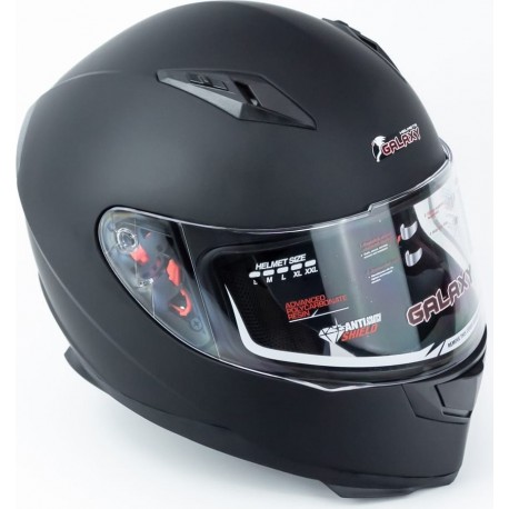 Шлем интеграл GLX-313 M (57-58см), чёрный мат GALAXY