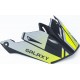 Козирок шолома кросового GLX-803, чорно-салатовий мат GALAXY