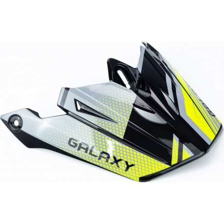 Козирок шолома кросового GLX-803, чорно-салатовий GALAXY