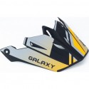 Козирок шолома кросового GLX-803, чорно-помаранчевий мат GALAXY