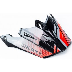 Козирок шолома кросового GLX-803, чорно-червоний GALAXY