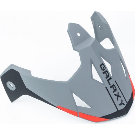 Козирок шолома кросового GLX-802, чорно-червоний мат GALAXY