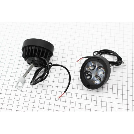 Фара дополнительная светодиодная влагозащитная-4 LED с креплением под зеркало, 65x55мм, к-кт 2шт тип 2 Китай