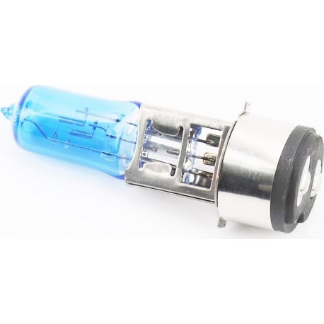 Лампа фары BA20D 12V 35/35W "super", синяя "свеча" тип 3 Китай