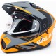 Шлем кроссовый с визором (стандарт DOT), выдвижные очки GLX-802 L (59-60см), чёрно-оранжевый мат GALAXY