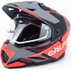 Шолом кросовий з візором (стандарт DOT), висувні окуляри GLX-802 L (59-60см), чорно-червоний мат GALAXY