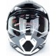 Шлем кроссовый с визором (стандарт DOT), выдвижные очки GLX-802 L (59-60см), чёрно-белый мат GALAXY