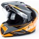 Шолом кросовий з візором (стандарт DOT), висувні окуляри GLX-802 M (57-58см), чорно-помаранчевий GALAXY