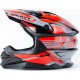 Шолом кросовий (стандарт DOT) GLX-803 L (59-60см), чорно-червоний GALAXY