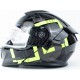 Шолом модуляр з відкидним підборіддям (стандарт DOT), висувні окуляри GLX-912 L (59-60см), чорно-салатовий GALAXY