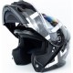 Шолом модуляр з відкидним підборіддям (стандарт DOT), висувні окуляри GLX-912 L (59-60см), чорно-білий GALAXY