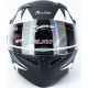 Шолом модуляр з відкидним підборіддям, висувні окуляри GLX-902 L (59-60см), чорно-білий мат GALAXY