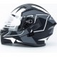 Шолом модуляр з відкидним підборіддям, висувні окуляри GLX-902 S (55-56см), чорно-білий мат GALAXY