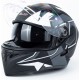 Шлем модуляр с откидным подбородком, выдвижные очки GLX-902 S (55-56см), чёрно-белый мат GALAXY