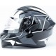 Шлем модуляр с откидным подбородком, выдвижные очки GLX-902 S (55-56см), чёрно-белый GALAXY