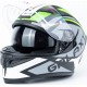 Шлем интеграл, выдвижные очки GLX-316 M (57-58см), чёрно-салатовый мат GALAXY