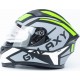 Шлем интеграл, выдвижные очки GLX-316 M (57-58см), чёрно-салатовый мат GALAXY