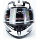 Шлем интеграл, выдвижные очки GLX-316 M (57-58см), чёрно-белый GALAXY