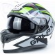Шлем интеграл, выдвижные очки GLX-316 S (55-56см), чёрно-салатовый мат GALAXY