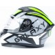 Шлем интеграл, выдвижные очки GLX-316 S (55-56см), чёрно-салатовый GALAXY