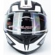 Шлем интеграл, выдвижные очки GLX-316 S (55-56см), чёрно-белый мат GALAXY