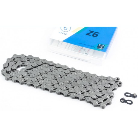 Цепь приводная 1/2х3/32х116L на 6 скоростей, серая Z6 KMC