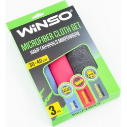 Салфетка микрофибра 30х40см "WINSO", набор 3шт WINSO
