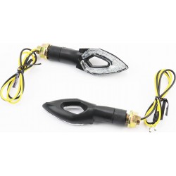 Поворотник диодный LED "СТРЕЛА" с отверстием, черный, к-кт 2шт GXmotor