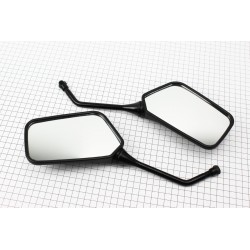 УЦЕНКА Зеркала к-кт КВАДРАТ, чёрные М10 (ССС-знак качества) (мелкий дефект стекла, см. фото) ZHENGHE