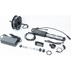 ЭЛЕКТРО-мотор заднего колеса 36V-500W, под вольнобег, Disk-brake, крепл. гайка+контроллер, ручка газа,   E-BIKE E-CROSSER